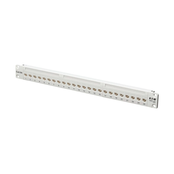 fe6f7a1592989be771b6a197df66f24f Tripp Lite series 24-Port Cat6a Feed-Through Patch Panel - 4PPoE Compliant, 1U Rack-Mount, RJ45 Ethernet, White, TAA
