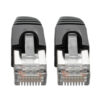fe6fa4dd7bd8f6b745da908e6f8ef04d-6 Tripp Lite series Cat6a 10G Snagless Shielded STP Ethernet Cable (RJ45 M/M), PoE, Black, 2 ft. (0.61 m)