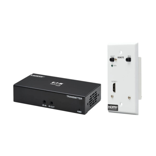 Tripp Lite series HDMI over Cat6 Extender Kit, Box Transmitter/Wall Plate Receiver, 4K 60 Hz, 4:4:4, IR, PoC, HDR, HDCP 2.2, 230 ft., TAA