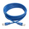 Tripp Lite series Cat6a 10G Snagless Shielded STP Ethernet Cable (RJ45 M/M), PoE, Blue, 10 ft. (3.05 m)