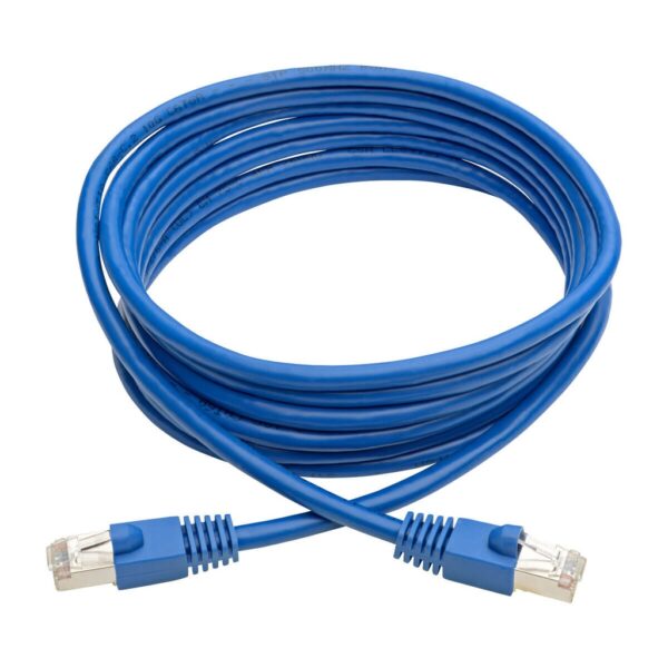 Tripp Lite series Cat6a 10G Snagless Shielded STP Ethernet Cable (RJ45 M/M), PoE, Blue, 10 ft. (3.05 m)