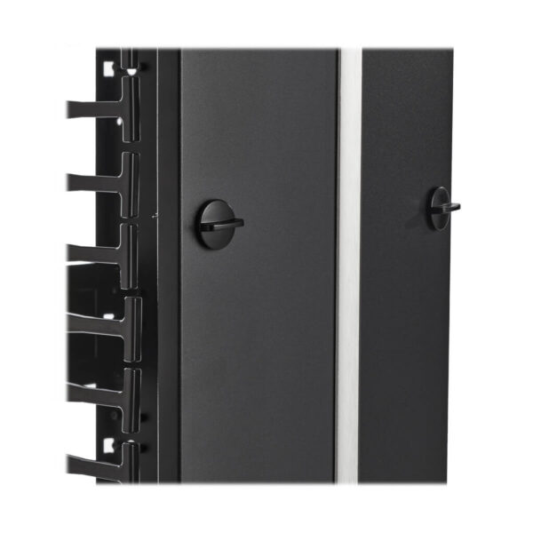fef208aaf1e7c47eb1bdeb40c6fc1c8d Tripp Lite series High-Capacity Vertical Cable Manager - Deep Double Finger Duct with Cover, Single Sided, 12 in. Wide, Black, 7 ft. (2.2 m)