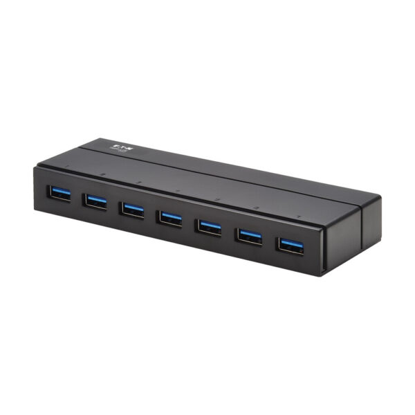 Tripp Lite series 7-Port USB-A Mini Hub - USB 3.x (5Gbps), International Plug Adapters