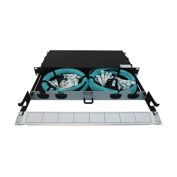 Tripp Lite series Preloaded Fiber Panel, 1U - 2x (12x LC/LC Duplex M/M) 24F Trunk Cables, OM4 Multimode, 10 m (32.8 ft.)