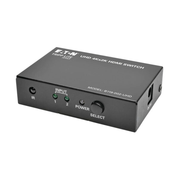 Tripp Lite series 2-Port HDMI Switch with Remote Control - 4K @ 60 Hz, 4:4:4, HDR, 3D, HDCP 2.2, EDID