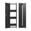 ff8520efd96526e22f43e08d03369b46 Tripp Lite series High-Capacity Vertical Cable Manager - Deep Double Finger Duct with Cover, Single Sided, 12 in. Wide, Black, 7 ft. (2.2 m)