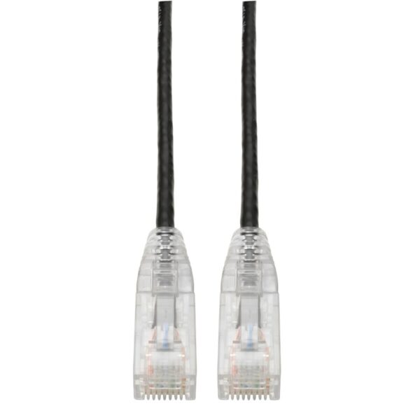 fff05ab34b4f3c1a722e845e7f61770d-4 Tripp Lite series Cat6 Gigabit Snagless Slim UTP Ethernet Cable (RJ45 M/M), PoE, Black, 6 ft. (1.83 m)