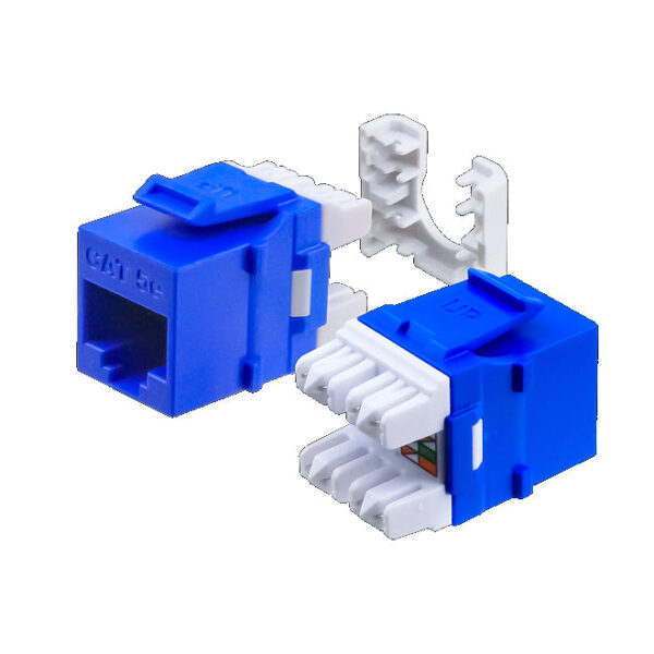 CAT6, HDJ-Series, UTP, 110-Type, 8P8C (RJ-45), Keystone Jack T568A/B - Blue