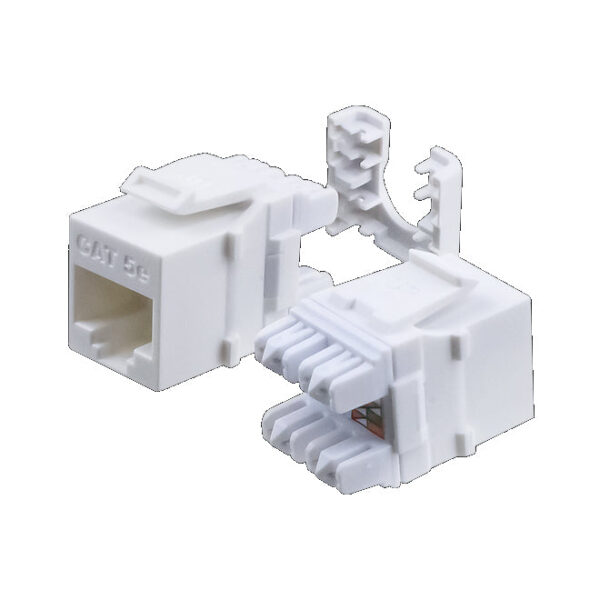 HD-5EKSJWH Image CAT6, HDJ-Series, UTP, 110-Type, 8P8C (RJ-45), Keystone Jack T568A/B - White