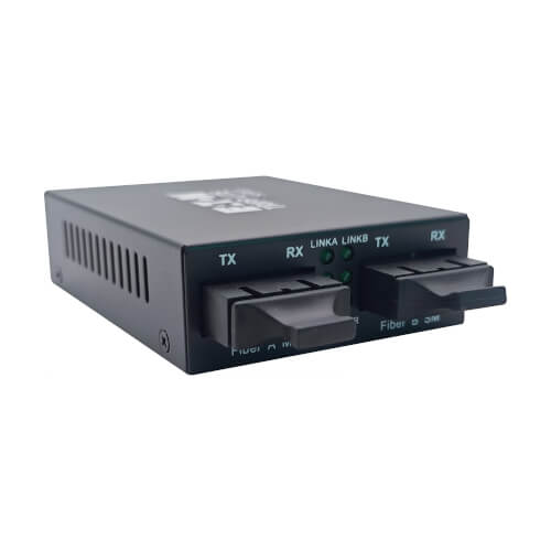 Product Image: N785-MDC-1SCSC Tripp Lite series 1 Gb SC to 1 Gb SC Gigabit Mode Converter - 850 nm and 1310 nm Compatible, Up to 10 km (6.2 mi.)