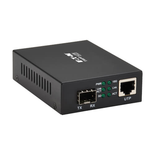 Product Image: N786-001-SFP Tripp Lite series 10 Gb SFP+ to RJ45 Ethernet Media Converter - 850 nm and 1310 nm Compatible, Up to 80 km (50 mi.)