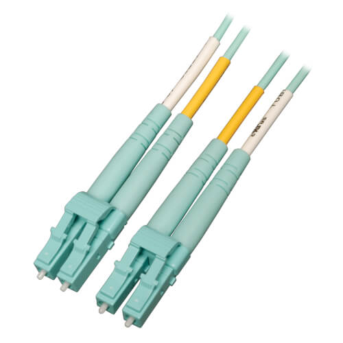 Tripp Lite series 10Gb/40Gb/100Gb Duplex Multimode 50/125 OM4 LSZH Fiber Patch Cable (LC/LC), Aqua, 4 m (13.1 ft.)