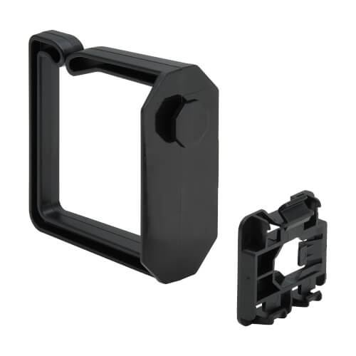 Tripp Lite series Cable Management D-Rings for DIN Rails - Multi-Angle, 2U, Black, 2 Pack