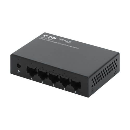 Tripp Lite series 5-Port 10/100/1000 Mbps Desktop Gigabit Ethernet Unmanaged Switch, Metal Enclosure