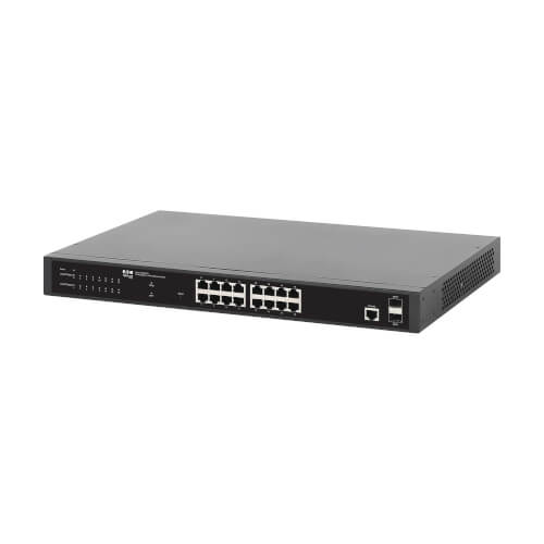 Tripp Lite series 16-Port Managed Gigabit Ethernet Switch - Layer 2, 1 Gbps, 2x GbE SFP Ports, 1U Rack/Desktop