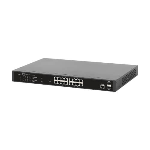 Tripp Lite series 16-Port Managed Gigabit Ethernet Switch with PoE+ - Layer 2, 1 Gbps, 2x GbE SFP Ports, 220W PoE, 1U Rack/Desktop
