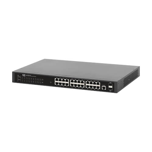 Tripp Lite series 24-Port Managed Gigabit Ethernet Switch with PoE+ - Layer 2, 1 Gbps, 2x GbE SFP Ports, 370W PoE, 1U Rack/Desktop