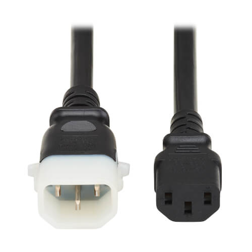 Tripp Lite series PDU Power Cord, C13 to P-Lock C14 - Heavy-Duty, 15A, 250V, 14 AWG, 3 ft. (0.9 m), Black