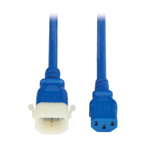 Tripp Lite series PDU Power Cords, C13 to P-Lock C14 - Heavy-Duty, 15A, 250V, 14 AWG, 6 ft. (1.8 m), Blue, 6 Pack