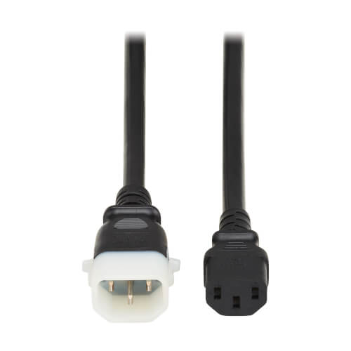 Product Image: P005-E10 Tripp Lite series PDU Power Cord, C13 to P-Lock C14 - Heavy-Duty, 15A, 250V, 14 AWG, 10 ft. (3.1 m), Black
