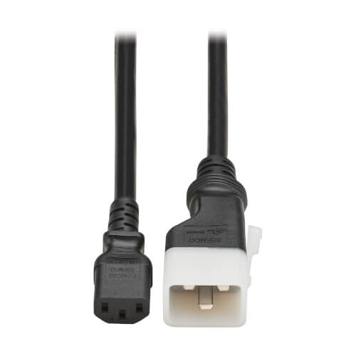 Tripp Lite series PDU Power Cord, C13 to P-Lock Lite C20 - 15A, 100-250V, 14 AWG, 2 ft. (0.6 m), Black