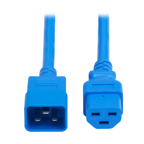 Tripp Lite series Power Cord, C20 to C21 - Heavy-Duty, 20A, 250V, 12 AWG, 2 ft. (0.6 m), Blue