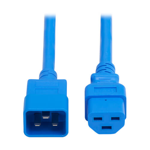 Tripp Lite series Power Cord, C20 to C21 - Heavy-Duty, 20A, 250V, 12 AWG, 3 ft. (0.9 m), Blue