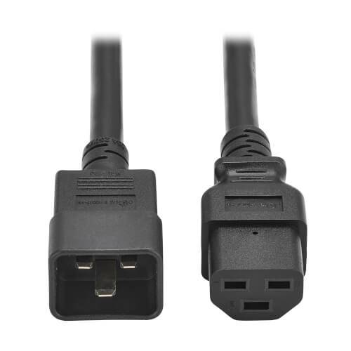 Product Image: P035-004 Tripp Lite series Power Cord, C20 to C21 - Heavy-Duty, 20A, 250V, 12 AWG, 4 ft. (1.2 m), Black