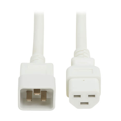 Product Image: P035-004-AWH Tripp Lite series Power Cord, C20 to C21 - Heavy-Duty, 20A, 250V, 12 AWG, 4 ft. (1.2 m), White