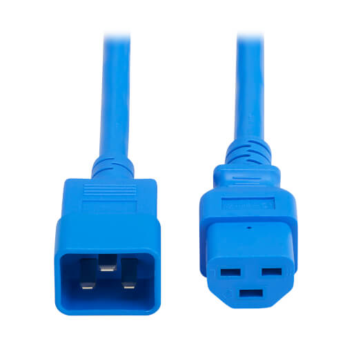 Tripp Lite series Power Cord, C20 to C21 - Heavy-Duty, 20A, 250V, 12 AWG, 5 ft. (1.5 m), Blue
