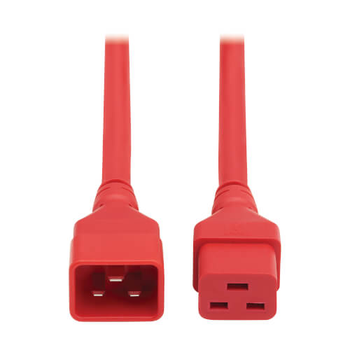 Tripp Lite series Power Extension Cord, C20 to C19 - Heavy-Duty, 20A, 250V, 12 AWG, 6 ft. (1.8 m), Red - P036-006-ARD
