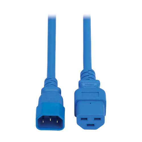 Tripp Lite series Power Cord, C14 to C21 - Heavy-Duty, 15A, 250V, 14 AWG, 2 ft. (0.6 m), Blue