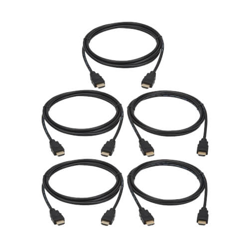 Product Image: P568-006-5PK Tripp Lite series High-Speed 4K HDMI Cables (M/M) - 4:4:4, 6 ft. (1.8 m), Black, 5 Pack