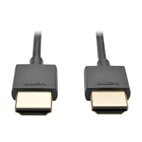 Tripp Lite series Slim High-Speed HDMI Cable with Ethernet and Digital Video with Audio, UHD 4K 60 Hz (M/M), Black, 10 ft. (3.1 m) - P569-010-SLIM