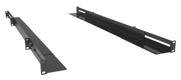 Hammond RAAB Series 1U Adjustable Rack Mount Angle Brackets, Pair, 23.70 to 36.00 in Deep, 200 lb, Black, RAAB2436BK