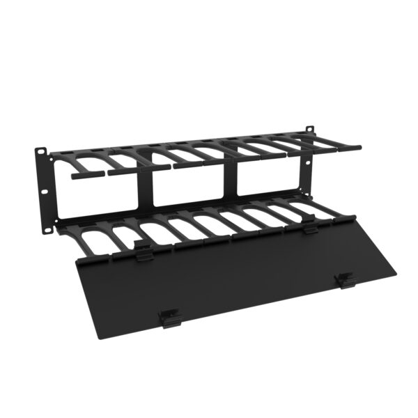 Rack Basics 3U Finger Manager with Door