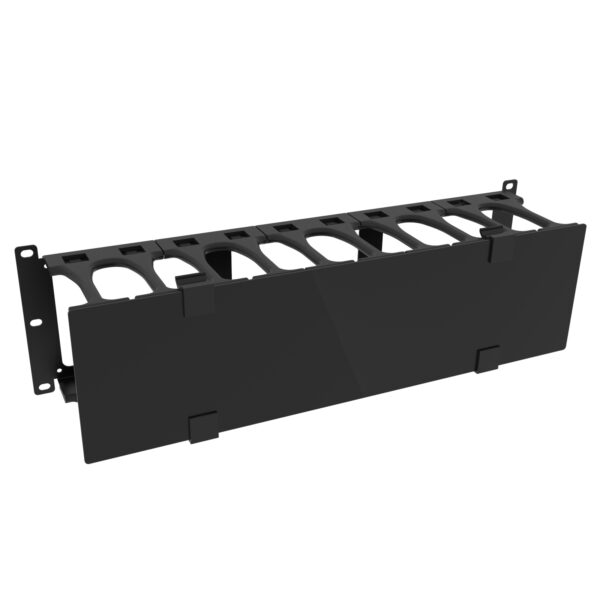 Rack Basics 3U Finger Manager with Door