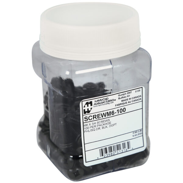 Hammond 100-Pkg M6 Rack Screws
