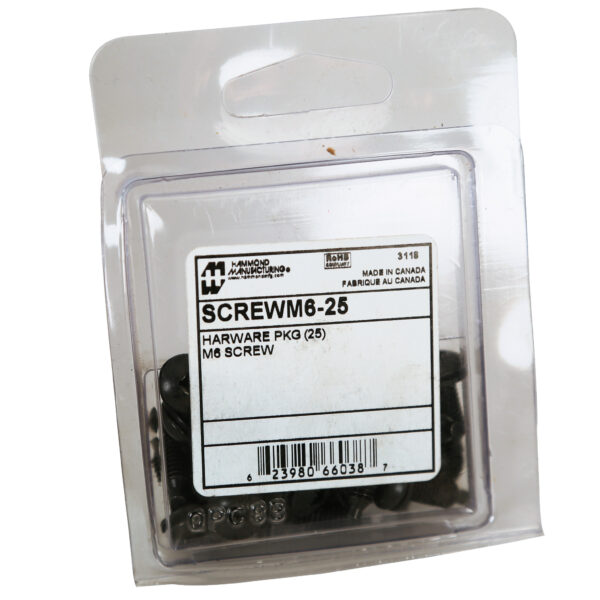 Hammond 25-Pkg M6 Rack Screws