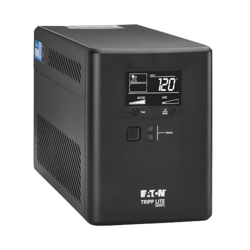 Tripp Lite 1000VA 600W 120V Line-Interactive Cloud-Connected UPS - 10 5-15R Outlets (5 Surge-Only), LCD, 5-15P Plug, Tower - SMART1000LCDTNC