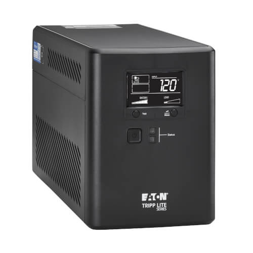 Tripp Lite 750VA 500W 120V Line-Interactive Cloud-Connected UPS - 10 5-15R Outlets (5 Surge-Only), LCD, 5-15P Plug, Tower - SMART750LCDTNC