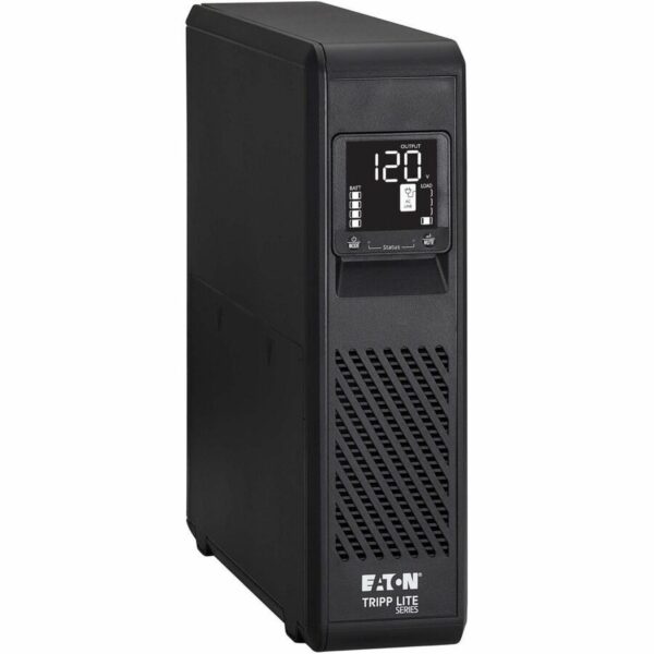 Tripp Lite 750VA 475W 120V Line-Interactive Pure Sine Wave Cloud-Connected UPS - 8 NEMA 5-15R Outlets, LCD, 5-15P Plug, Tower - SMART750PSRTNC
