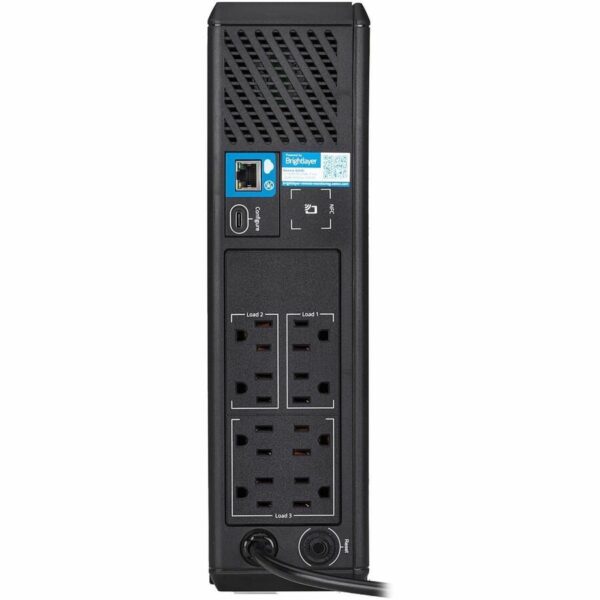 Tripp Lite 750VA 475W 120V Line-Interactive Pure Sine Wave Cloud-Connected UPS - 8 NEMA 5-15R Outlets, LCD, 5-15P Plug, Tower - SMART750PSRTNC