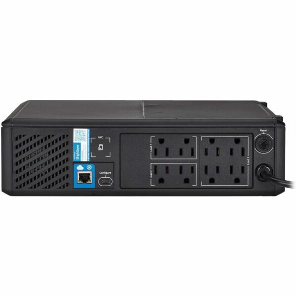 Tripp Lite 750VA 475W 120V Line-Interactive Pure Sine Wave Cloud-Connected UPS - 8 NEMA 5-15R Outlets, LCD, 5-15P Plug, Tower - SMART750PSRTNC