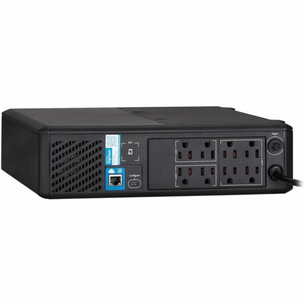 Tripp Lite 750VA 475W 120V Line-Interactive Pure Sine Wave Cloud-Connected UPS - 8 NEMA 5-15R Outlets, LCD, 5-15P Plug, Tower - SMART750PSRTNC