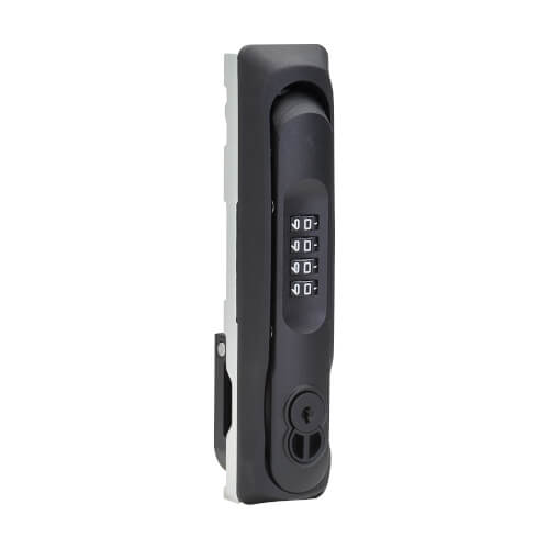 Product Image: SRCOMBO4SFICSS Tripp Lite SmartRack Server Rack Locking Door Handle, Front/Back Doors, 4-Digit Combination Lock, SFIC Lock Core, Slam Shut, 2 Keys - SRCOMBO4SFICSS
