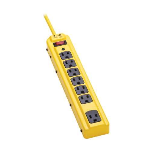 Tripp Lite series 7-Outlet Industrial Safety Surge Protector - 4 ft. Cord, 450 Joules, Metal Housing