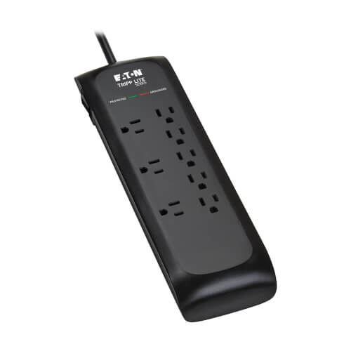 Tripp Lite series Protect It! 8-Outlet Surge Protector - 5-15R Outlets, 2100 Joules, 6 ft. (1.8 m) Cord, Black