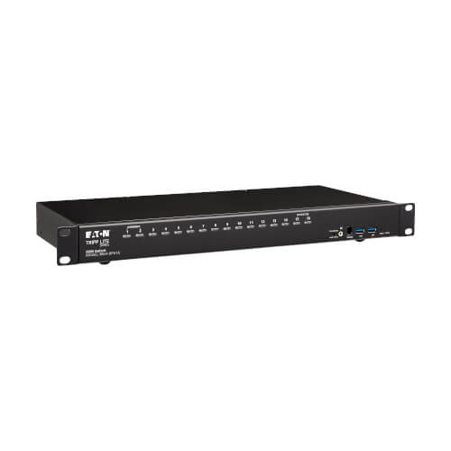 Tripp Lite series 16-Port DisplayPort/USB KVM Switch with Audio/Video and USB Peripheral Sharing, 4K 60 Hz, 1U Rack-Mount, TAA