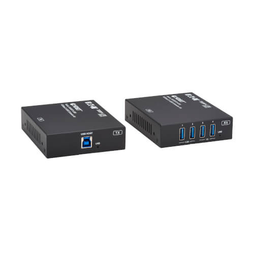 Tripp Lite series HDBaseT-USB3 over Cat6a Extender Kit, 4 USB-A 3.2 Gen 1 Ports, PoC, RS-232, Up to 328 ft. (100 m) Tripp Lite series HDBaseT-USB3 over Cat6a Extender Kit, 4 USB-A 3.2 Gen 1 Ports, PoC, RS-232, Up to 328 ft. (100 m)